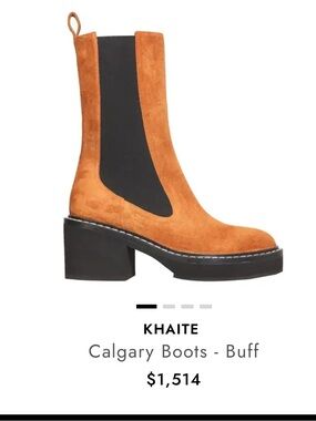KHAITE Suede Chukka Boots in Cognac